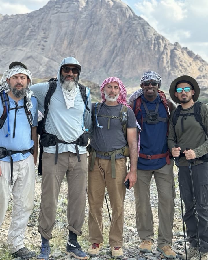 Imam Dawood Yasin with walkers on the route